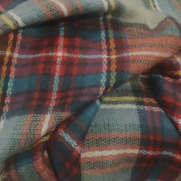 Multi-Color Plaid Blanket Scarf by Choies - Picture 2 of 4